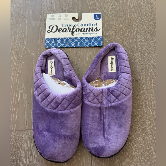 dearfoams Shoes - Dearfoams Lavender Quilted Slippers
